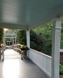 A porch and path at Serenbe