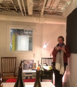 Jill Frank in the Brain Fuzz studio at The Temporary Art Center in Atlanta